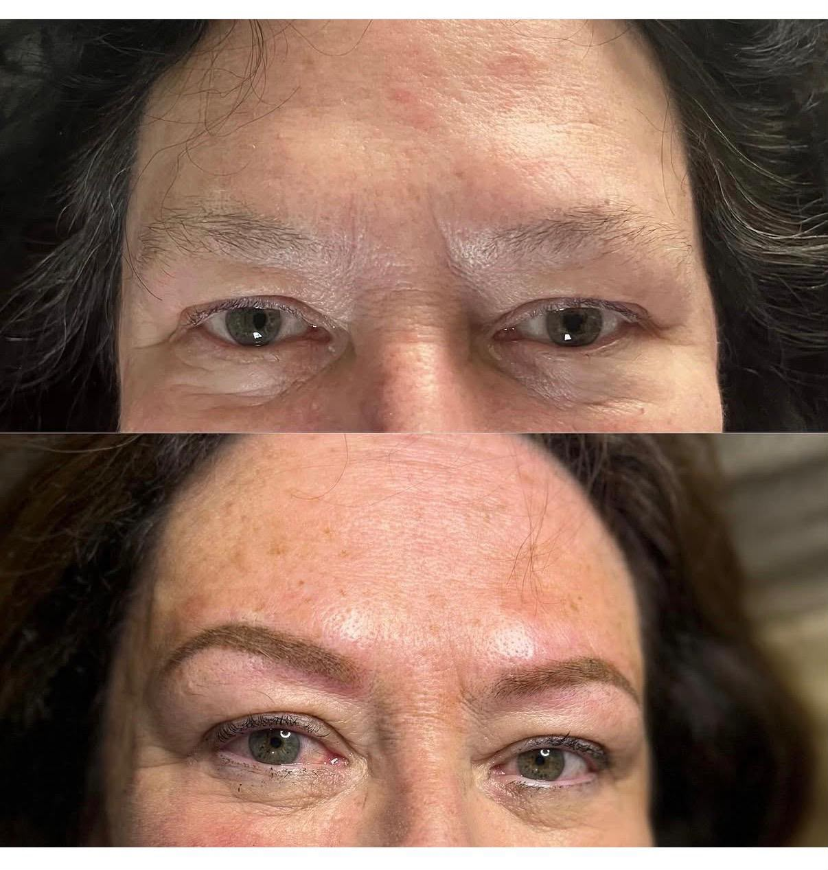 Ombre brows before and after by Niamh